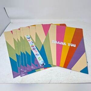 🍁(3/$25) 10 Rainbow PolyMailers and Thank you stickers